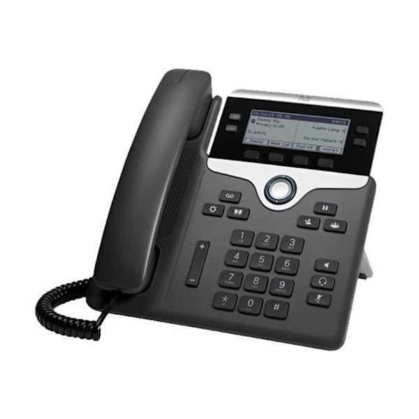 VoIP telefon CISCO UP PHONE 7841 EN - Monochrom LCD-skærm - Sort - Musik i ventetid