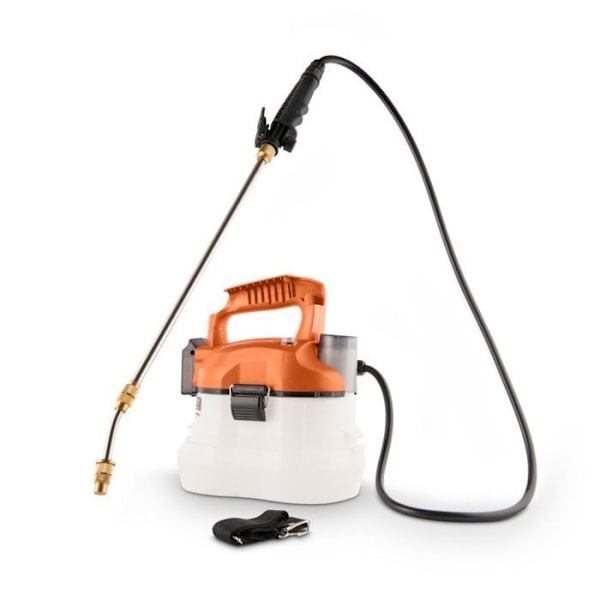 Powerplus Dual Power Batteridriven Spruta POWDPG80400 - 20V, Teleskopisk Lance, Tryck 5 Bar, Flöde 500ml/min, Kapacitet 4L Orange