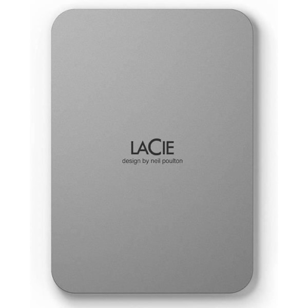 Ulkoinen kannettava kiintolevy - LACIE - Mobile Drive v2 - USB 3.1-C - 1 Tt - Harmaa