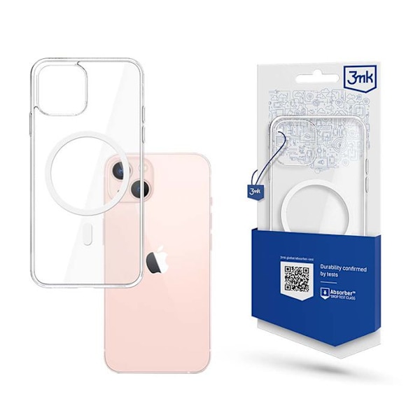 Puhelimen kuori - 3mk - Mag Case - iPhone 14 - Läpinäkyvä - Yhteensopiva MagSafe