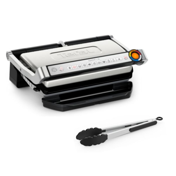 Tefal OptiGrill+ XL, Intelligent grill, 9 automatiske programmer, Perfekte resultater, Madlavningsindikator, GC728D10 Metall