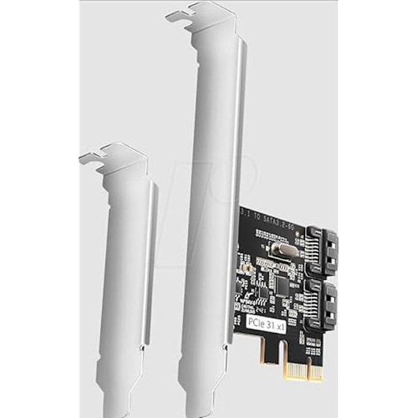 AXAGON PCES-SJ2 PCIe-controller - 2 SATA 6G-porte - JMB582 - Sort - Intern Sort