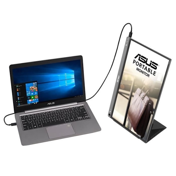 ASUS ZenScreen MB16ACE mobil pc-skærm - 15,6" - IPS - Full HD 1920x1080 px - 5ms - 60Hz - 220cd/m² - USB-C - Mørkegrå