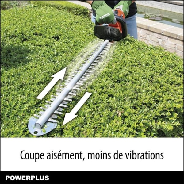 Powerplus Dual Power Hækkeklipper Batteri POWDPG7536 - 40 V, uden Batteri eller Oplader, Klinge på 670 mm, Afstand på 22 mm orange