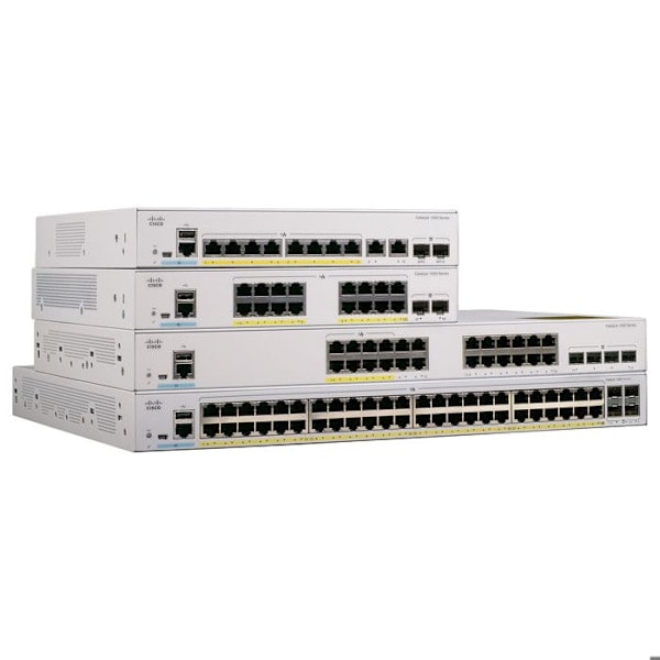 cisco - netværk: lavt niveau switch ccatalyst 1000 16port ge poe 2x1g sfp sort sort Sort Grå