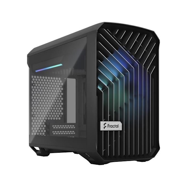 PC-taske - FRACTAL DESIGN - Torrent Nano RGB Black TG Light Tint - Sort ( FD-C-TOR1N-02 )