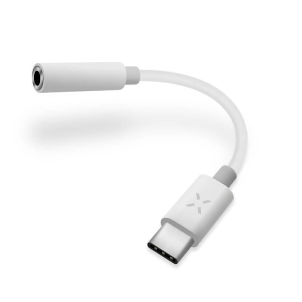 FIXED LINK hovedtelefonadapter fra USB-C til 3,5 mm stik med DAC-chip, hvid