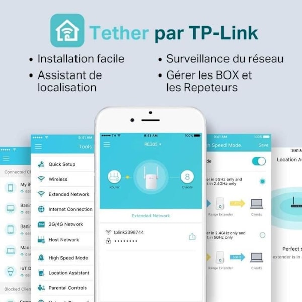 TP-LINK RE305 1200 Mbps Wi-Fi Repeater med dubbla band