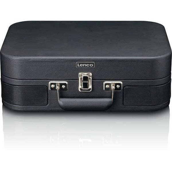 Retro Bluetooth vinyylilevysoitin - LENCO - TT-116BK - Sisäänrakennetut kaiuttimet, USB Grå og sort