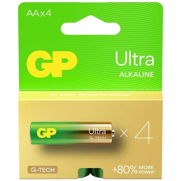 GP Batterier GPPCA15AU721 Alkaline LR6 (AA) batteri 1,5 V 4 st.