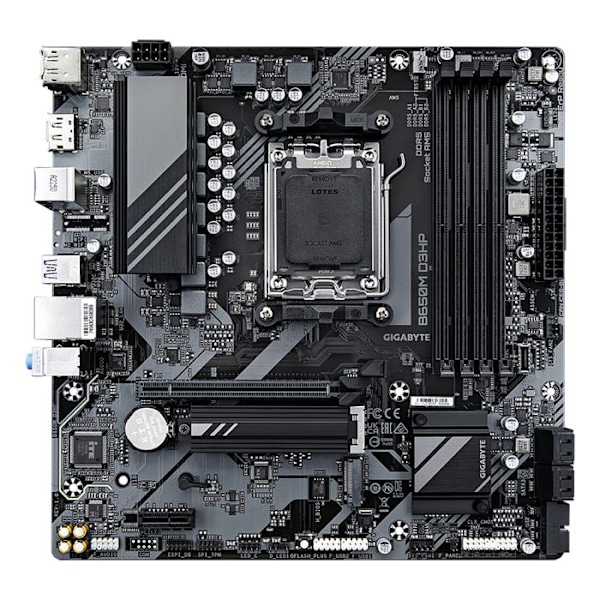 Gigabyte B650M D3HP - Micro ATX Socket AM5 AMD B650 emolevy - 4x DDR5 - M.2 PCIe 4.0 - USB 3.0 - PCI-Express 4.0 16x - LAN 2,5 Gb