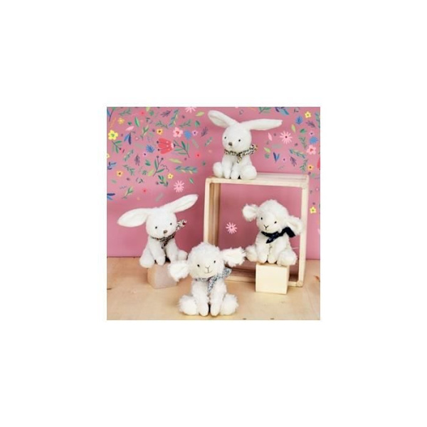 Peluche - Doudou et Compagnie - Kanin 10cm - Hvid - Unisex