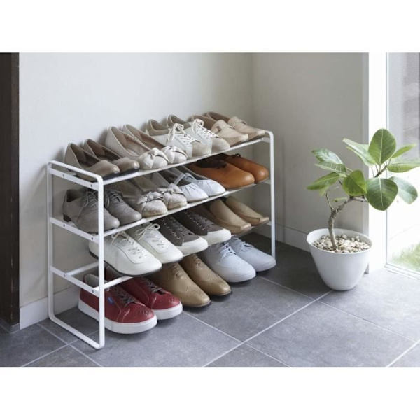 Yamazaki Home 3-lags skostativ Skostativ hvid 41,0 til 70,0 x 46,0 x 25,0 cm hvid