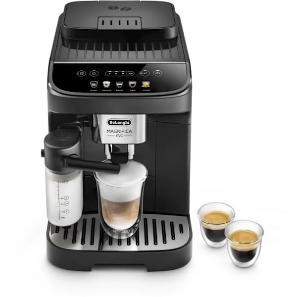 Automatisk espressomaskine med De'Longhi Magnifica Evo-kværn - ECAM290.61.B - mælkedrikketeknologi, Sort