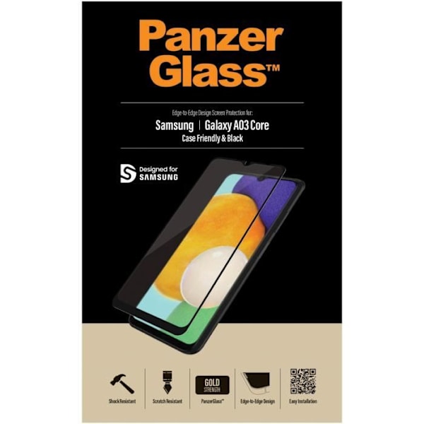 Fodralvänlig antibakteriell skärmskydd i härdat glas Samsung A13 (5G/4G) / A04s PanzerGlass Transparent