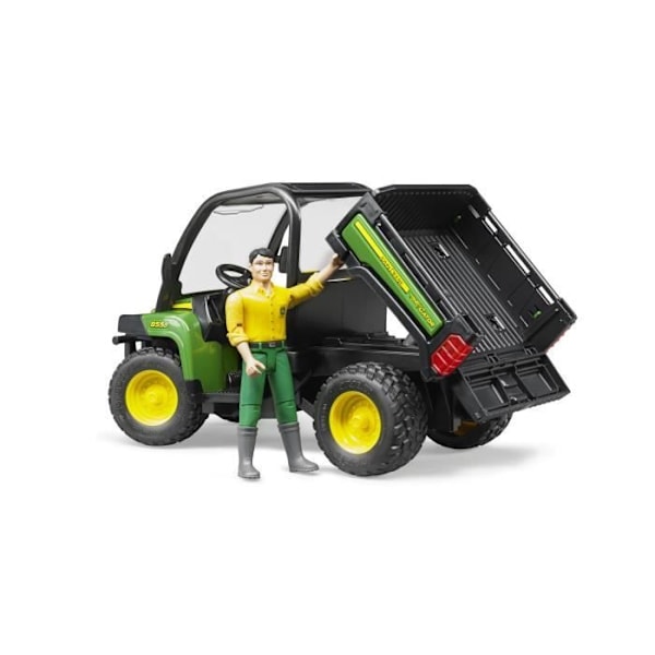 John Deere Gator XUV855D terrängfordon med statyett - BRUDER Grön