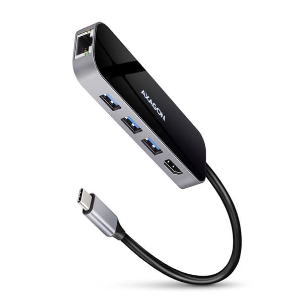USB-hubb - AXAGON - HMC-6GL - 3x USB-3.0 - 1x RJ-45 - 1x HDMI