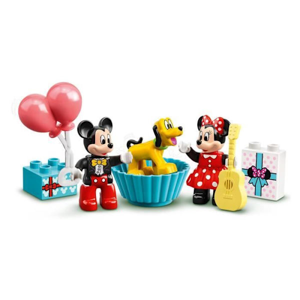 LEGO® 10941 DUPLO Disney Mickey og Minnies fødselsdagstoglegetøj til børn fra 2 år og opefter med tog og minifigurer Grøn
