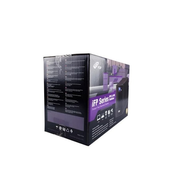 Line-interaktiv 1000 VA UPS-inverter - FSP iFP 1000 - LCD-touchskærm, RJ11/45 og USB-port