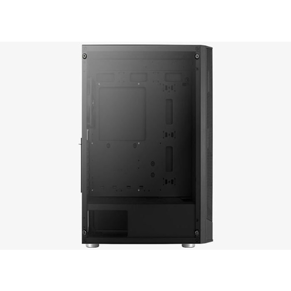 Mid-Tower ATX PC-taske med Aerocool Prism v1 glaspaneler - sort - TU