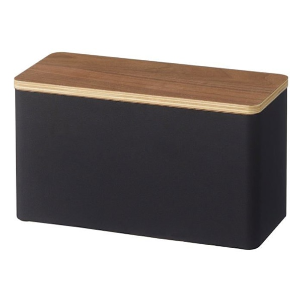 Dekorativt objekt Yamazaki hjem - 4807 - | Stål + Træ | Opbevaringstaske, sort, One Size