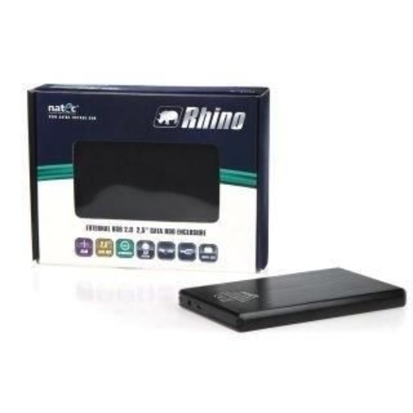 Natec rhino 2.5'' sata hdd kabinet - usb2 Sort