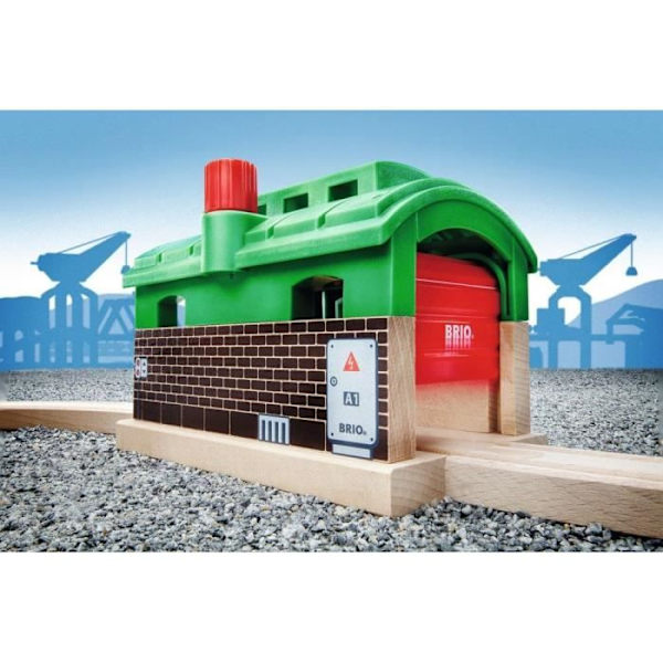 Brio World Tunnel Garage - Tilbehør til trætogkredsløb - Ravensburger - Blandet fra 3 år - 33574 Grön