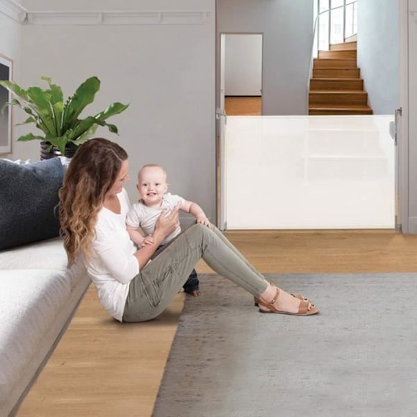 DREAMBABY® Säädettävä turvaportti - Kiinnitettävä ruuveilla - Kaksoissuuntaan avautuva - Runko jopa 140 cm - 2 asennussarjaa mukana - Hvid grå