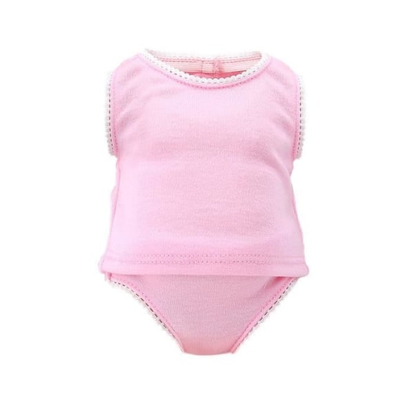 Imiteret legetøj - Petitcollin - Trusser og T-shirt til dukker fra 36 til 40 cm - Pink