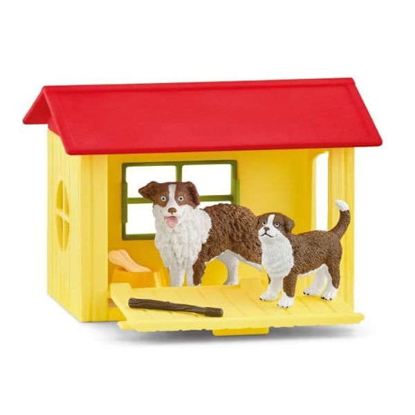 Koiratalohahmo, 3-vuotiaille ja sitä vanhemmille lapsille, laatikkosetti, 18,8 x 8,2 x 14,7 cm - Schleich 42573 FARM WORLD Flerfärgad