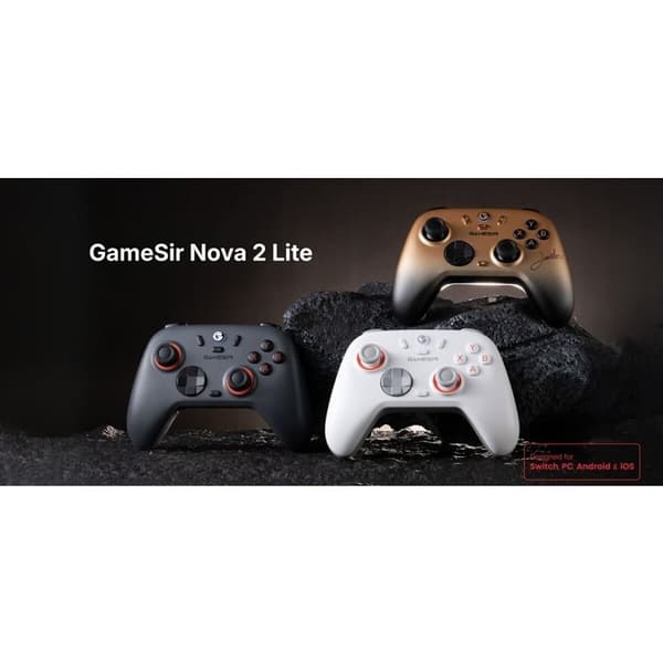Manette Gamesir trådlös och trådbunden Nova 2 Lite Guld för PC Nintendo Switch iOS och Android