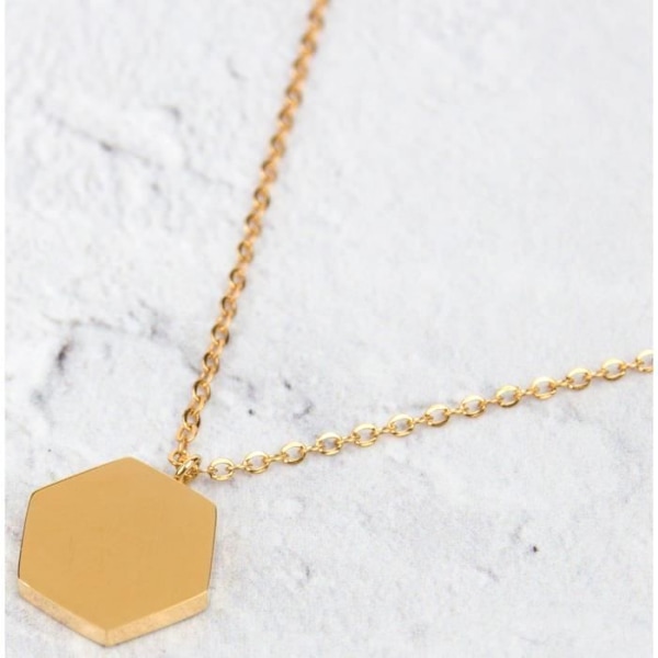 Collier - Suck UK - Hexagonal - Rostfritt stål - 25 cm - Guld guld-