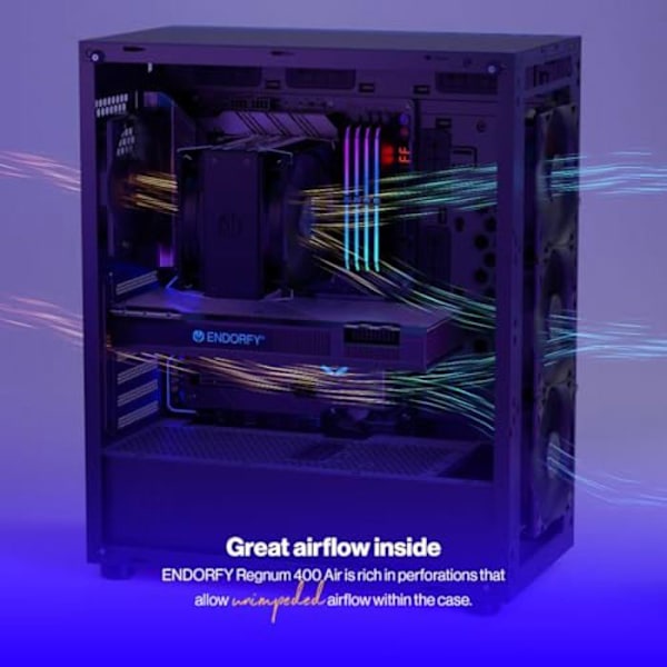 Etui - ENDORFY - Regnum 400 Air - ATX, microATX, ITX - Multi-radiatorer - Ventileret front