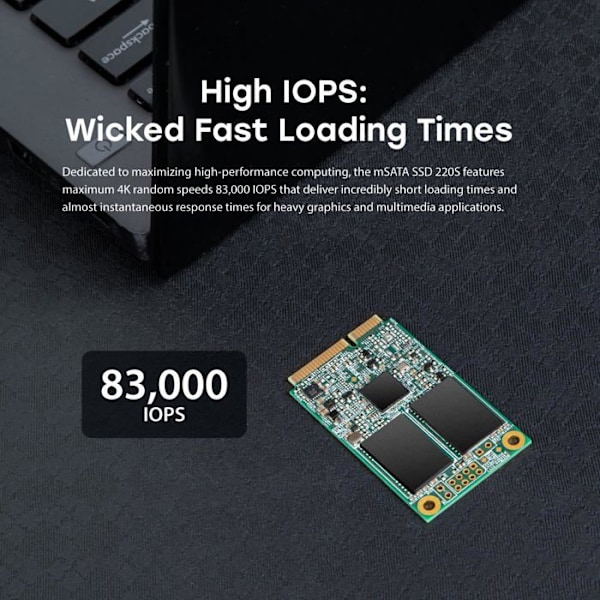 Kiintolevy - TRANSCEND - SSD 256 Gt MSA220S - Serial ATA-600 - USB 3.0 - 500-560 SA3 MSATA TRC