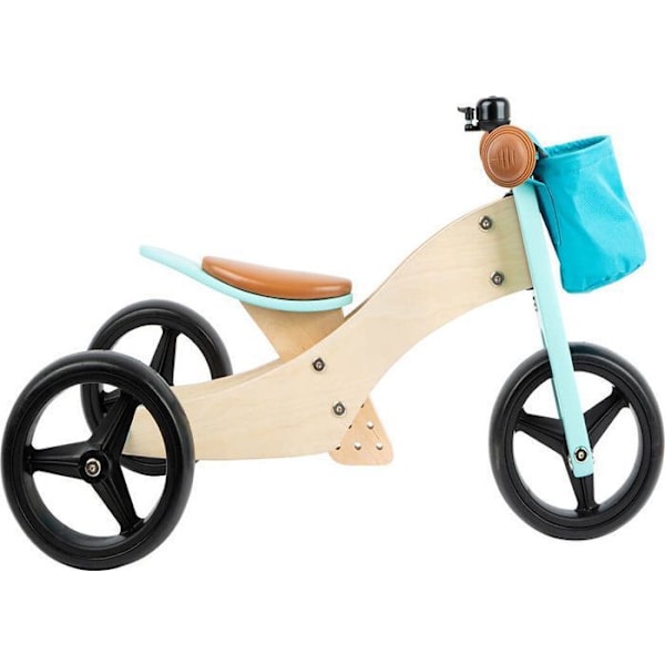 Tasapainopyörä-kolmipyörä 2 in 1 Turquoise Sort, beige og blå