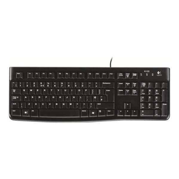 Koskettimisto - Logitech - K120 - USB - Tšekki - Erittäin litteät ja hiljaiset näppäimet