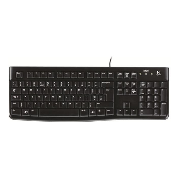 Tastatur - Logitech - K120 - USB - Tjekkisk - Ultra flade og stille taster