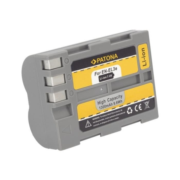 PATONA 1300mAh Li-Ion kamerabatteri til Nikon D100, D200, D200 Kit, D300, D300S, D50, D70, D700, D70s, D80, D90,...