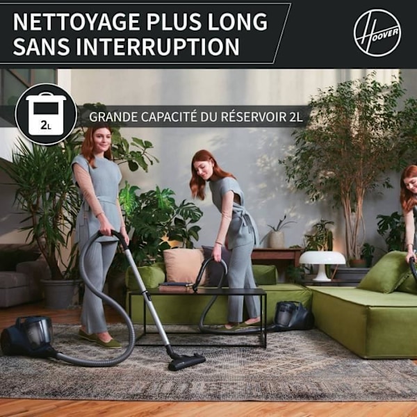 Pölynimuri ilman pölysäiliötä - HOOVER - HP110HM - 700 W - 78 dBA - 2 L - Sininen Blå