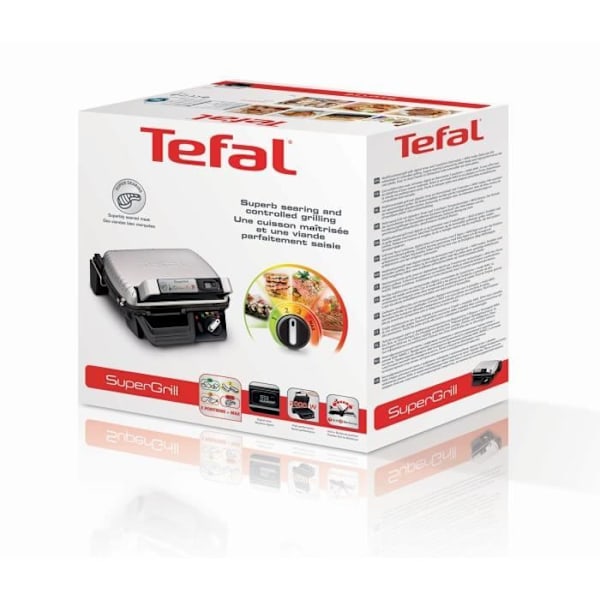 TEFAL GC451B12 Supergrill timer Köttgrill - Grå