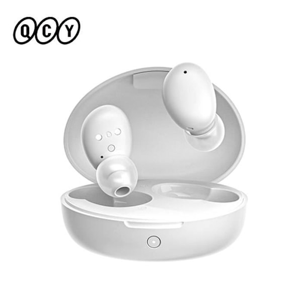 QCY T16-Langaton Bluetooth 5.2 stereokuulokkeet 4 mikrofonia + CVC melua vaimentavat kuulokkeet valkoiset Vit