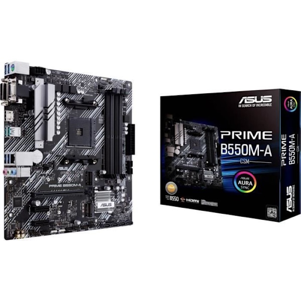 Asus PRIME B550M-A/CSM emolevyn kanta (PC) AMD AM4 muotokerroin (tiedot) Micro-ATX AMD emolevyn piirisarja