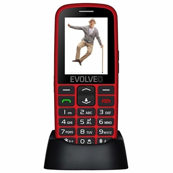 EVOLVEO EasyPhone EG punainen musta, Punainen