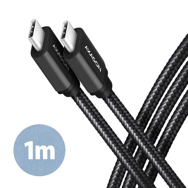 USB-C-kabel - AXAGON - BUCM3-CM10AB - USB 3.2 Gen 1 - Svart - Optimal anslutning