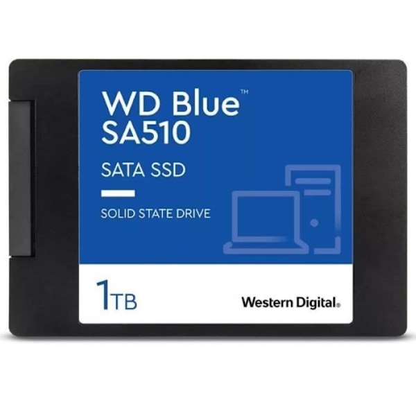 WESTERN DIGITAL SA510 harddisk - SATA SSD - 1TB intern - 2,5" format - Blå