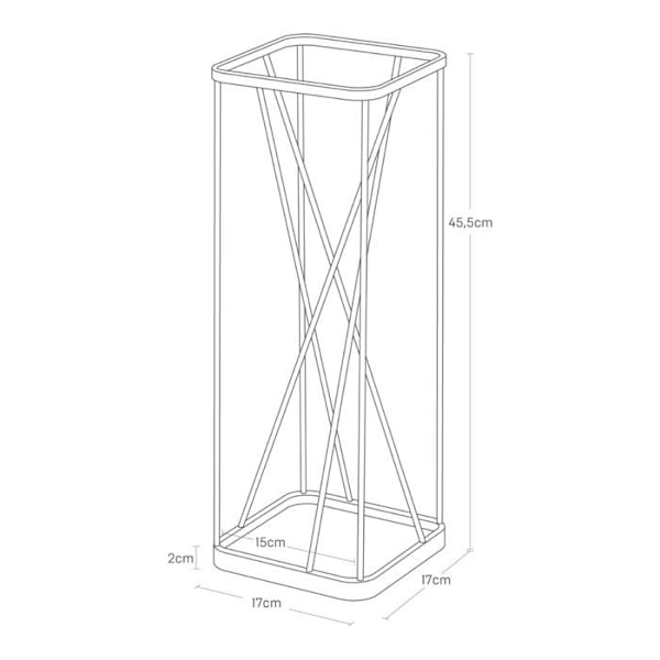 CALICOSY - Metal paraplyholder - L17 cm - Sort-Sort