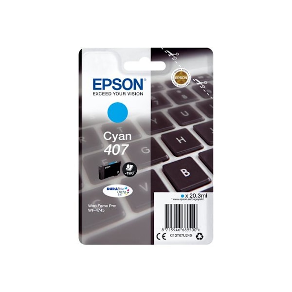 Blektank - EPSON - WF-4745 - Cyan - 20,3 ml - Original