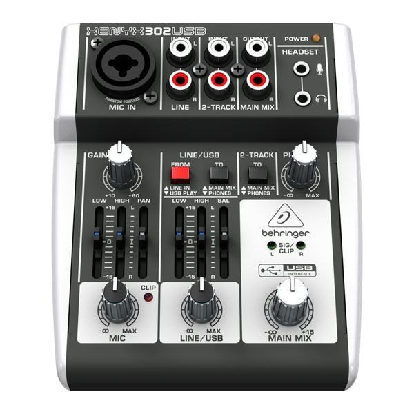 Behringer XENYX 302USB PA og studiekonsoller