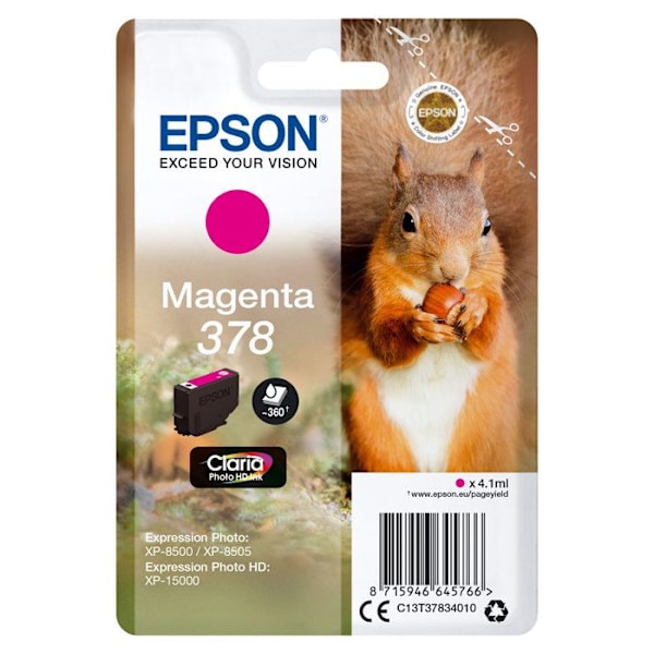 Epson 378 Magenta blækpatron - Claria Photo HD Ink - XP-15000/XP-8500/XP-8505