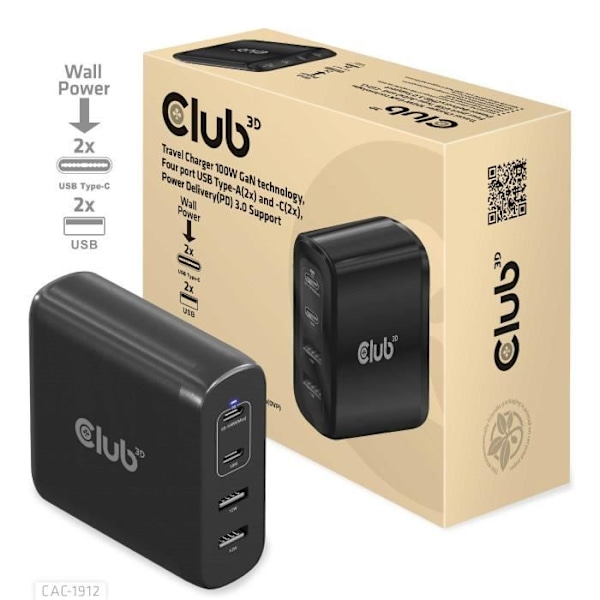 CLUB3D CAC-1912 100 W virtalähde